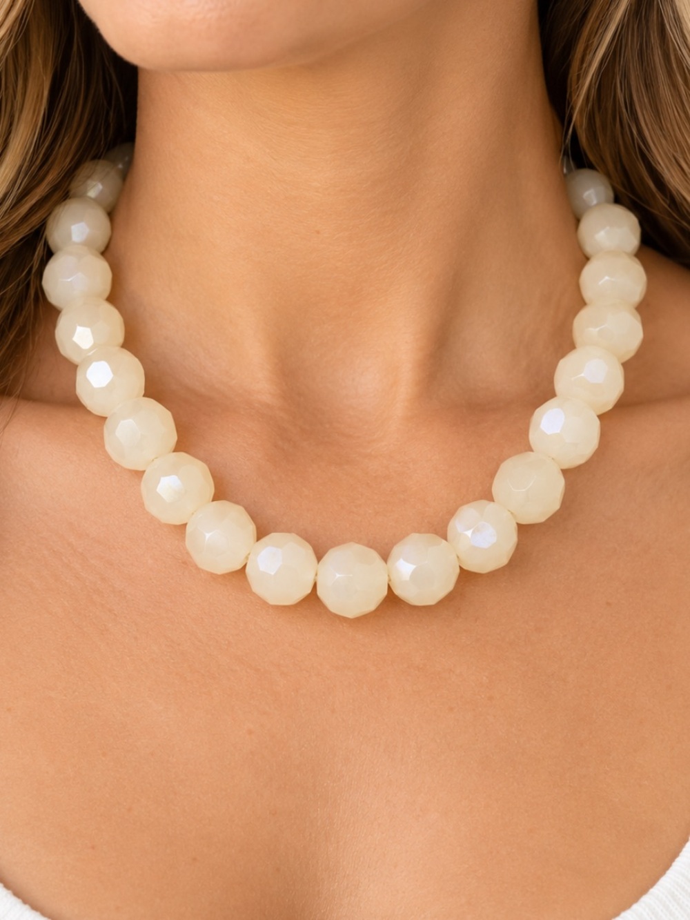 Chunky Beaded Acrylic Necklace
